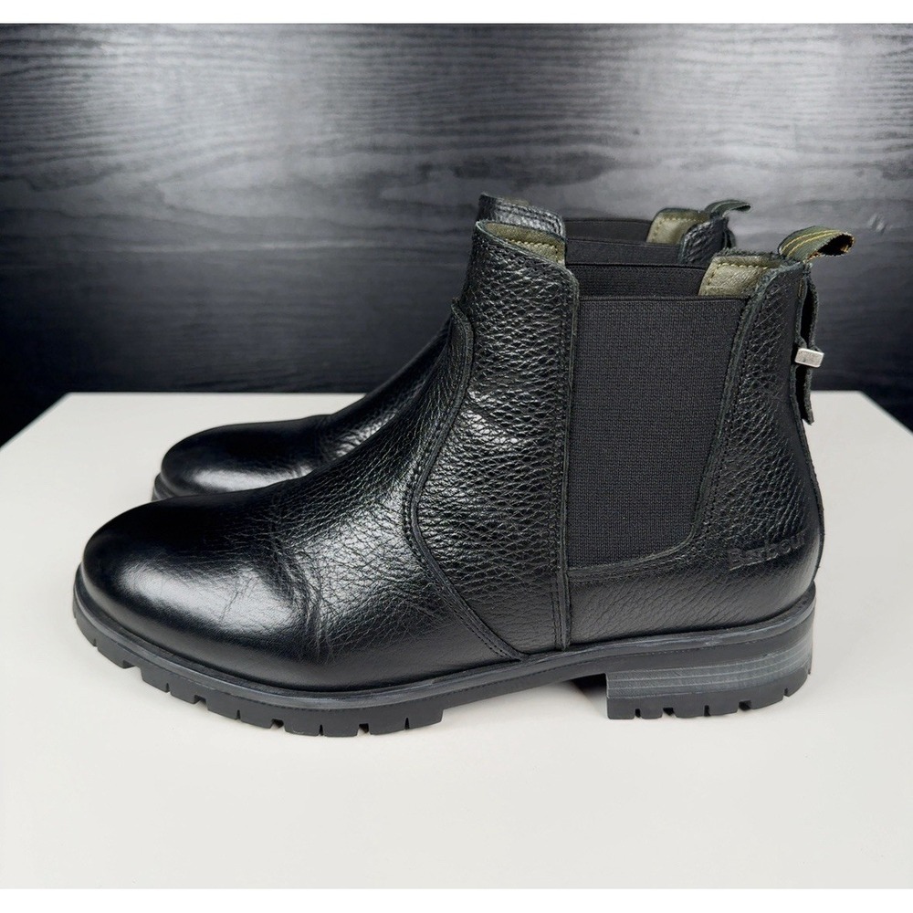 Barbour Nina Black Leather Chelsea Boots - Made in Portugal - Women's 5